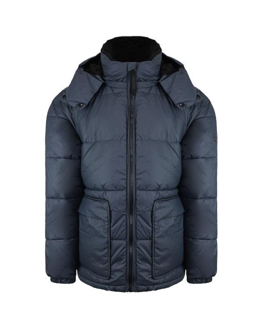 Hunter Blue Intrepid Puffer Coat for men