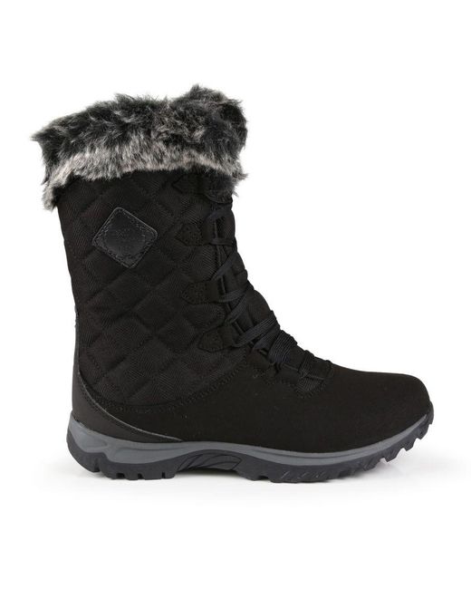 Regatta Black Great Outdoors /Ladies Newley Faux Fur Trim Thermo Boots /Briar)