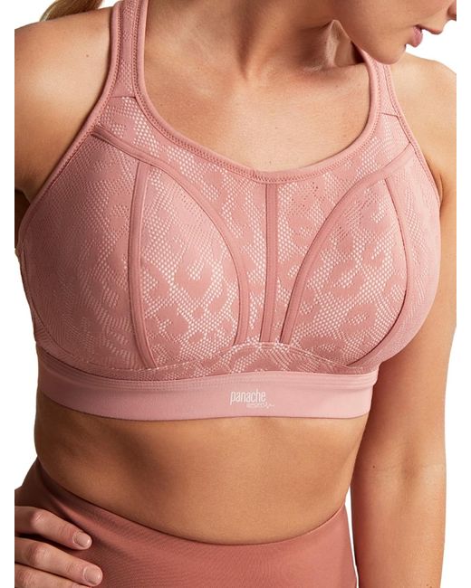 Panache Pink Non Wired Racerback Sports Bra