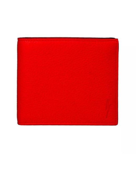 Neil Barrett Red Leather Wallet for men