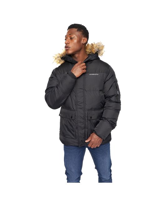 Crosshatch Blue Bentlays Hooded Jacket for men