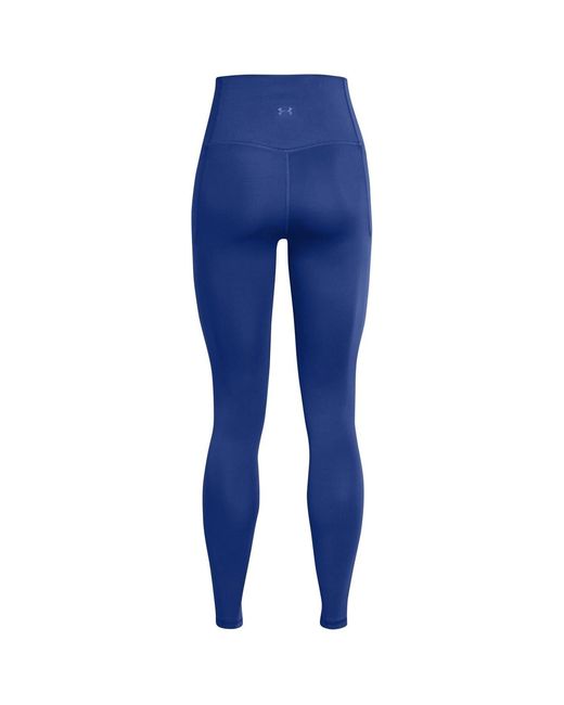 Under Armour Blue Meridian Solid Patterned Shapewear Leggings