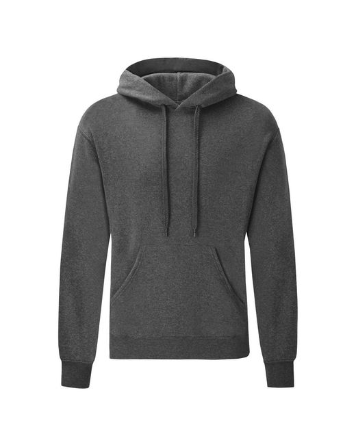 Fruit Of The Loom Gray Hooded Sweatshirt Hoodie for men