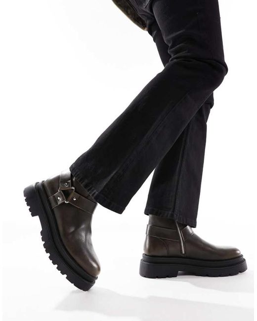 ASOS Black Chelsea Western Boots for men