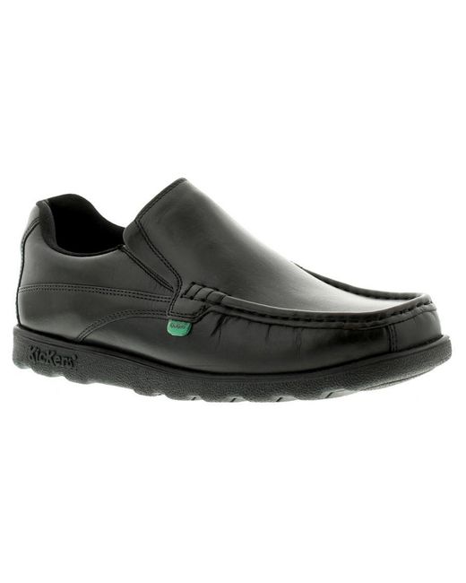 Kickers Black Fragma Slip Shoe for men