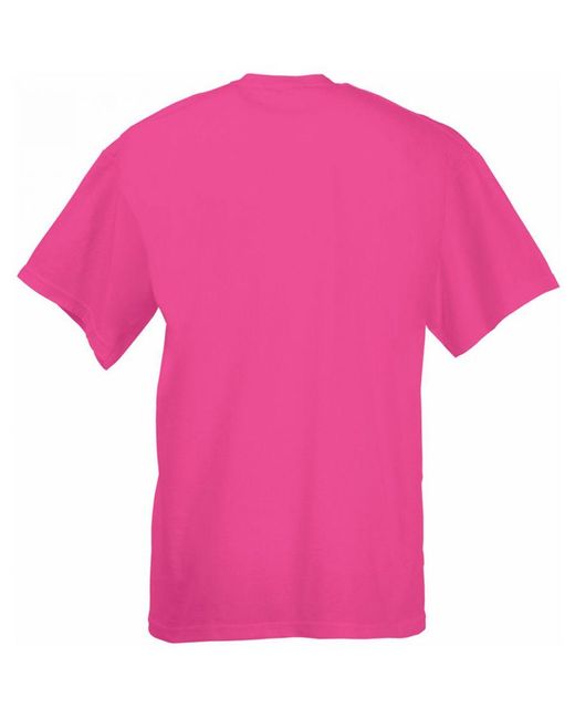 Fruit Of The Loom Pink Valueweight Short Sleeve T-Shirt for men