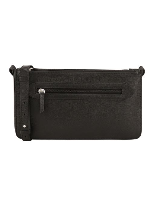 Dents Black Whitby Leather Cross Body Bag