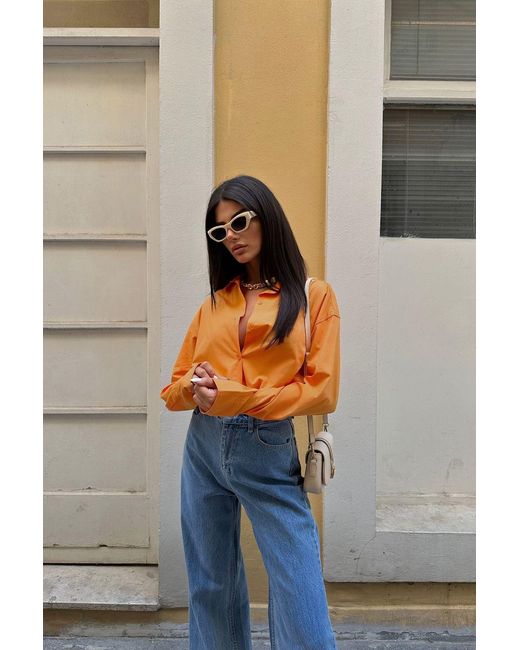 Hiccup Blue Buttoned Oversized Shirt