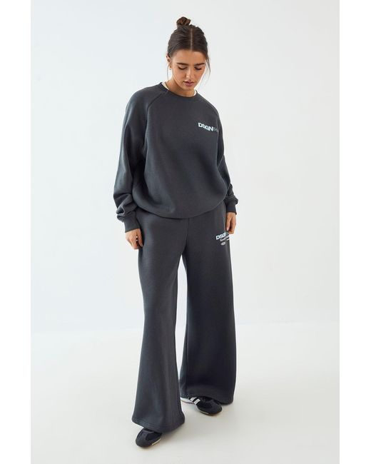 DSGN Studio Blue Sports And Outdoors Printed Sweatshirt Tracksuit