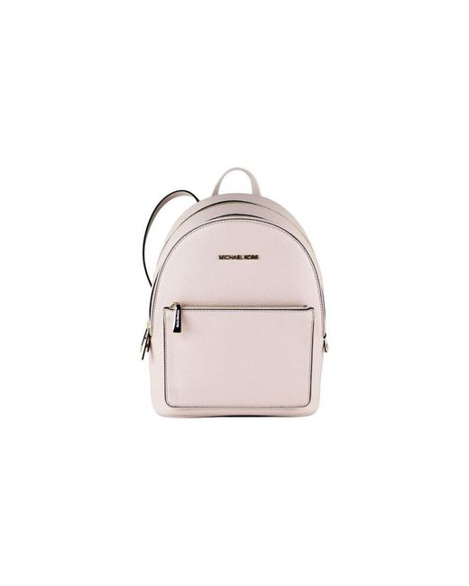 Michael Kors Pink Medium Leather Convertible Backpack With Multiple Compartments