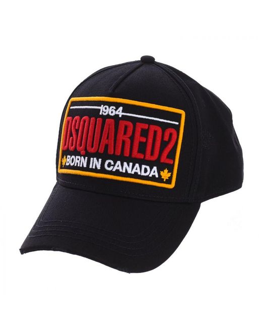DSquared² Black Cap With Adjustable Strap Bmc0354-05C00001 for men