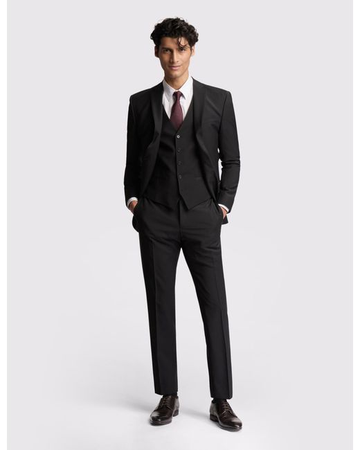 Ted Baker Black Premium Panama Slim Suit Jacket Wool for men