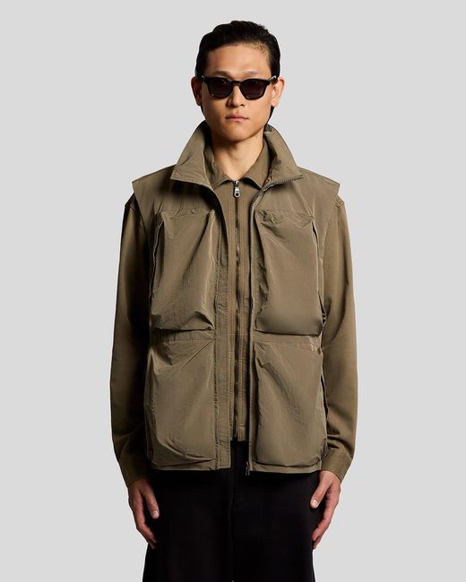 Lyle & Scott Natural Lightweight Ripstop Gilet for men