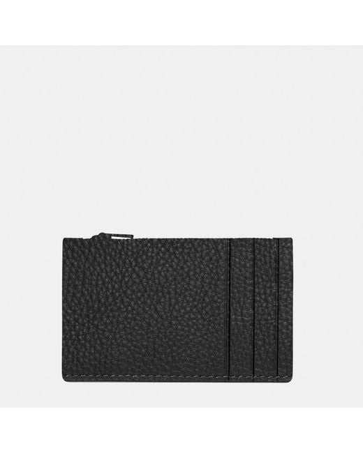 COACH Black Zip Card Case for men