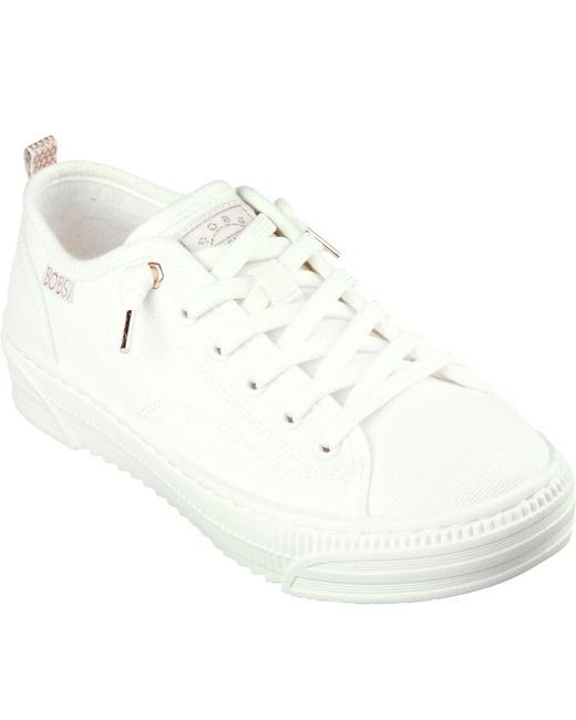 Skechers White Bobs Copa 114640-Ofwt Off Lace Up Shoes