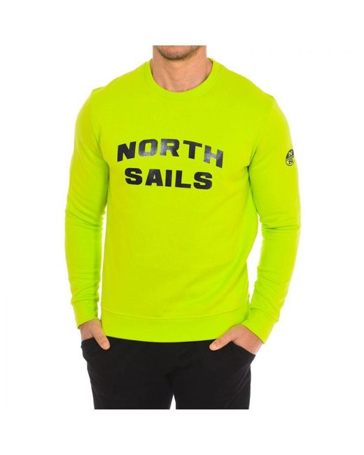 North Sails Sweater Met Lange Mouwen En Ronde Hals 9024170 in het Yellow voor heren