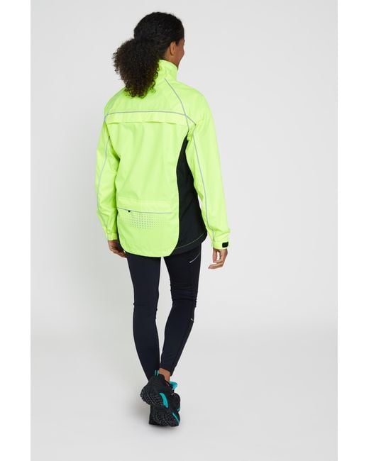 Mountain Warehouse Green 'Adrenaline' Reflective Jacket Waterproof Cycling Running Coat