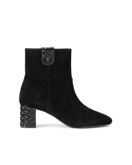 Kurt Geiger Black Suede Chelsea Trim Ankle Boots