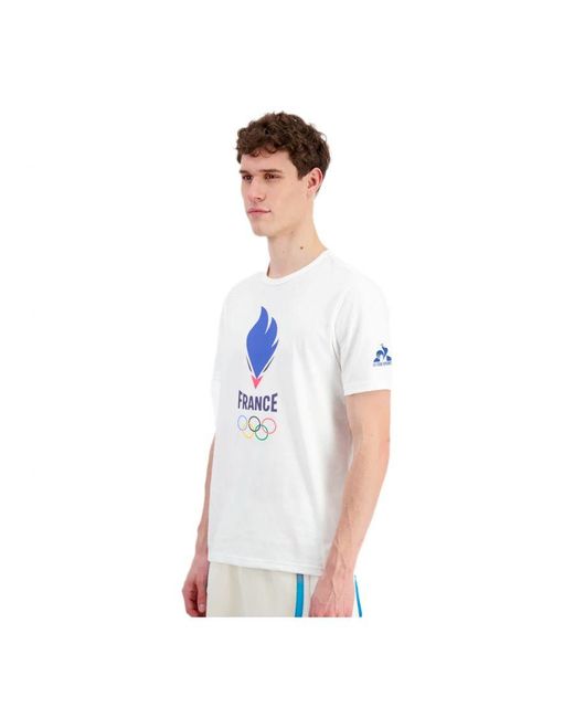 Le Coq Sportif T Shirt Homme Olympique Parijs in het White voor heren