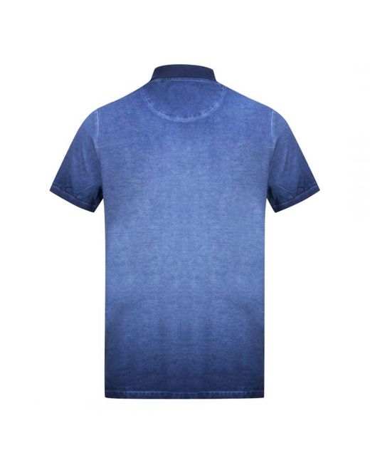 Lyle & Scott Blue Ink Wash Polo Shirt for men