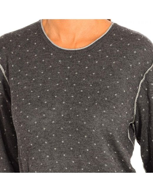Le Temps Des Cerises Gray Long Sleeve Sweater Hmaximilien00Ml172