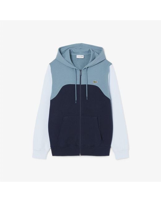 Lacoste Blue Colour Block Hoodie for men
