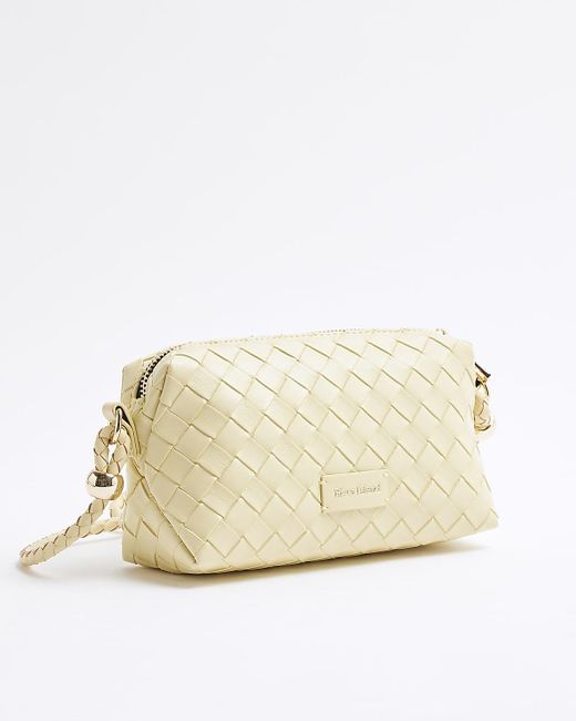 River Island Natural Crossbody Bag Weave Pu