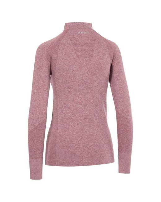 Trespass Pink Ladies Pelina Half Zip Long-Sleeved Active Top (Rose Tone)
