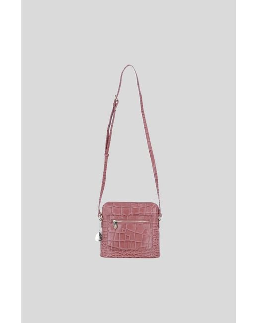 Ashwood Leather Pink Genuine Crossbody Bag With Adjustable Strap