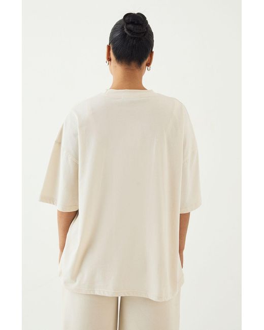 DSGN Studio Natural Script Embroidered Oversized T-Shirt