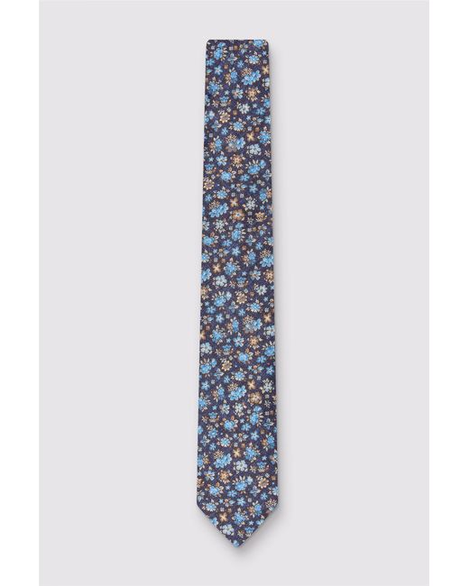 Suit Direct Blue Floral Tie for men