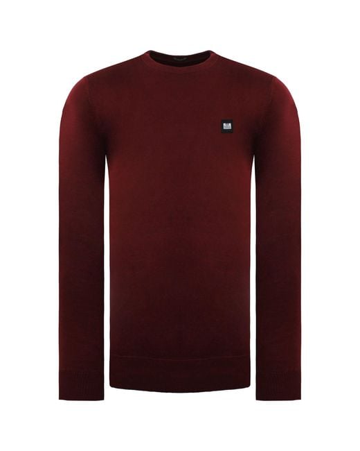 Weekend Offender Red Sweater Cotton for men
