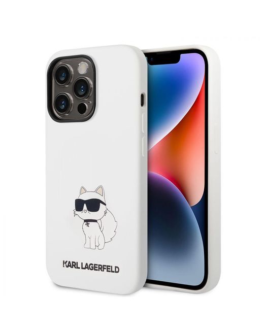 Karl Lagerfeld Blue Iphone 14 Liquid Silicone Phone Case
