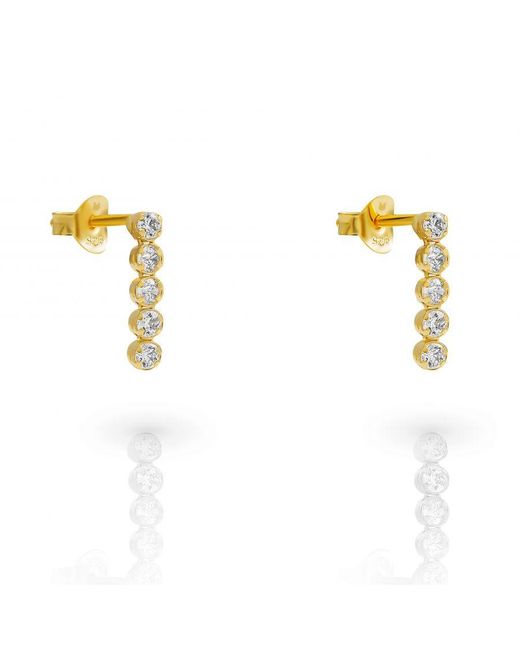 Orphelia Metallic 'Bling' 925 Sterling Drop Earrings