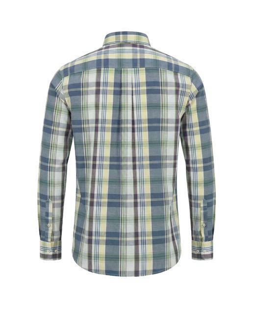 Fynch-Hatton Blue Long Sleeved Shirt Aubergine for men