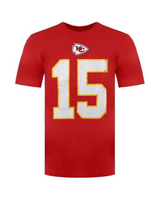 Nike Red Nfl Kansas City Chiefs Patrick Mahomes Name & Number T-Shirt for men