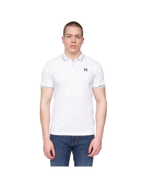 Henleys White Hentyme Polo Shirt Cotton for men