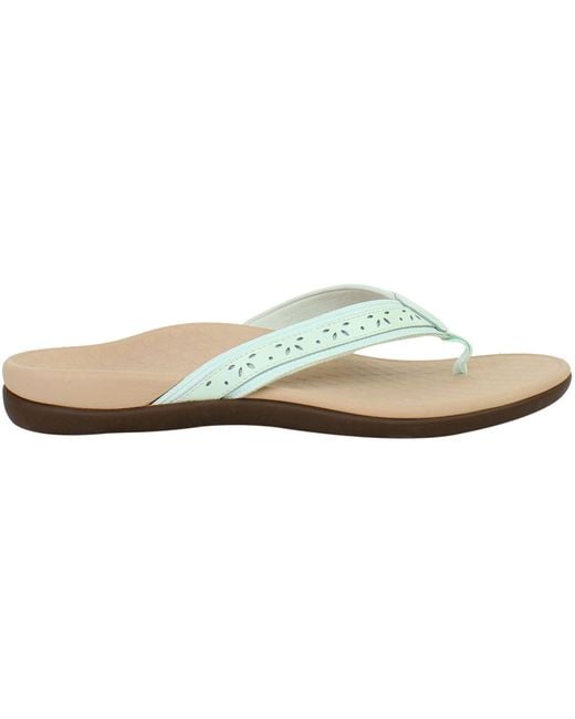 Vionic Green Casandra Flip-Flops Leather
