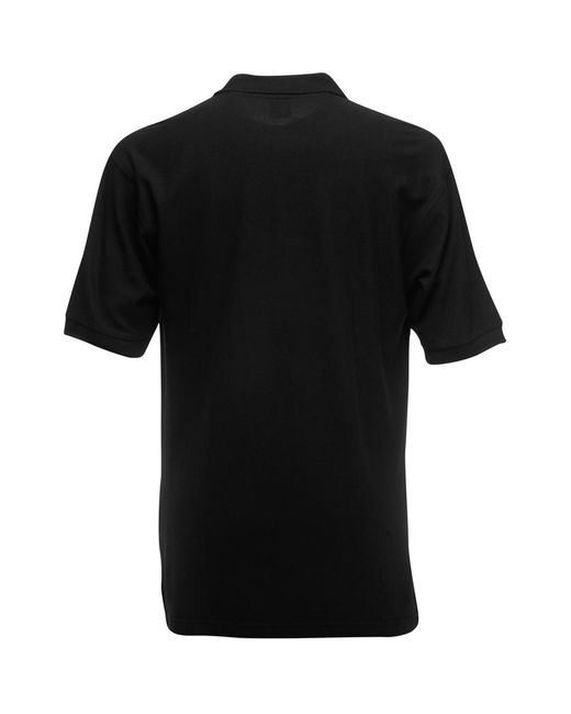 Fruit Of The Loom Black Premium Short Sleeve Polo Shirt for men