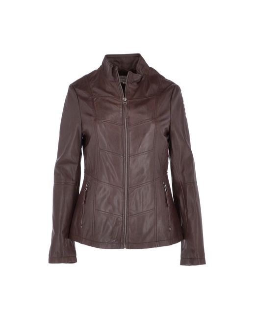 Ashwood Leather Gray 'Isla' Real Mandarin Collared Jacket