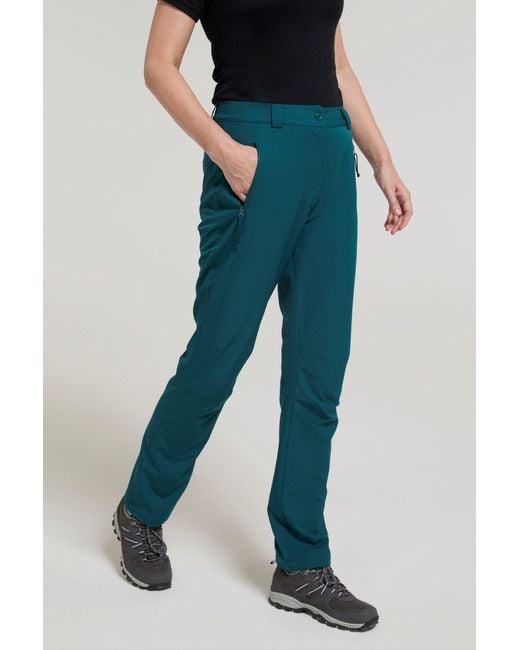 Mountain Warehouse Blue 'Arctic' Thermal Trouser Fleece Lined Stretchy Lightweight Outdoor Pants