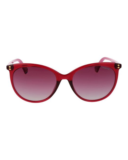 Polaroid Red Purple Plastic Sunglasses