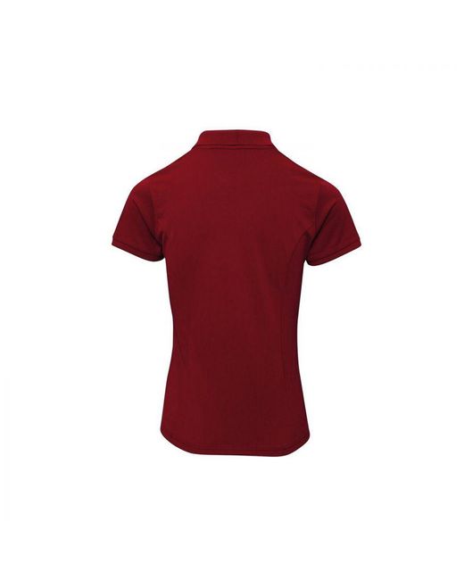 PREMIER Red Ladies Coolchecker Plus Polo Shirt