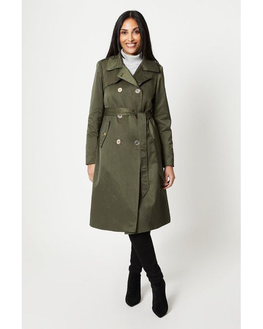 Wallis Green Petite Detail Trench