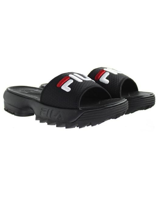 Fila Black Disruptor Slide Sliders