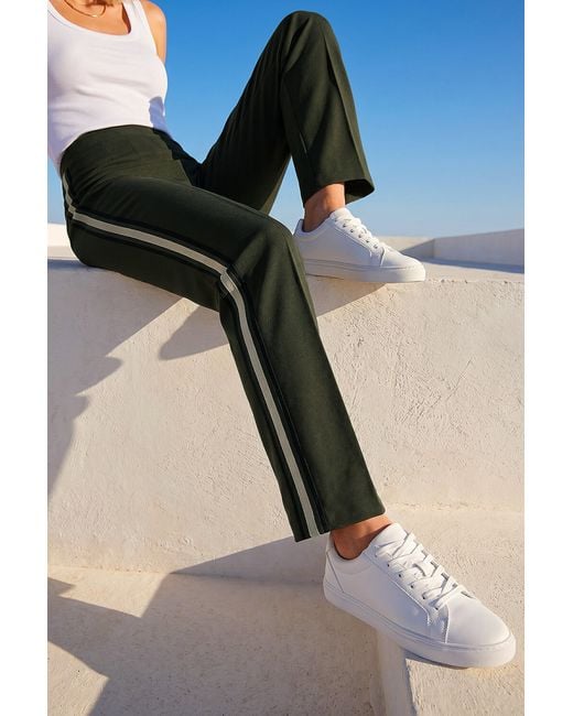 Roman Blue Petite Side Stripe Trouser
