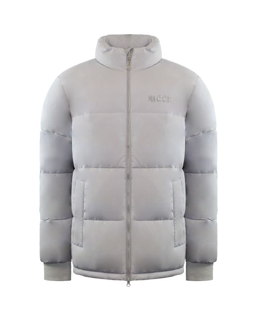 Nicce London Gray Mercury Stone Padded Jacket for men