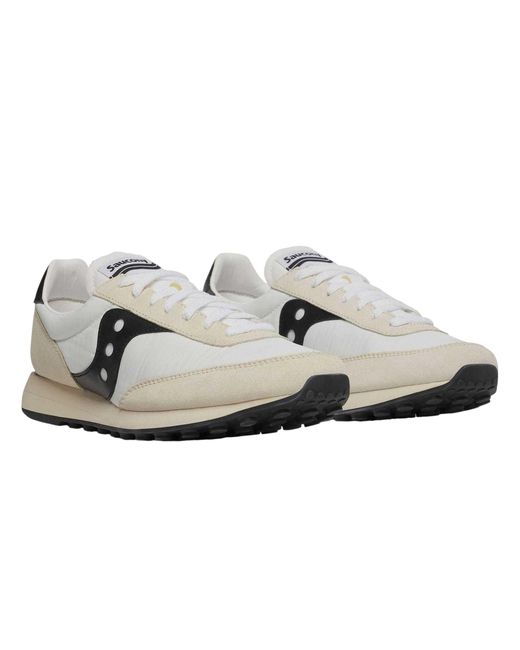 Saucony White Adult Suede Trainers /Cream) for men