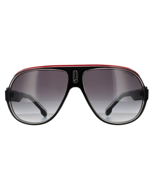 Carrera Gray Aviator Crystal Dark Gradient Sunglasses