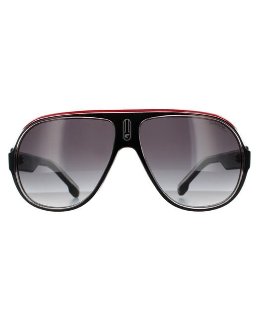 Carrera Gray Aviator Crystal Dark Gradient Sunglasses